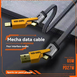 4 in 1 Car Charging Cable for Ultimate On-the-Go Power Solutions