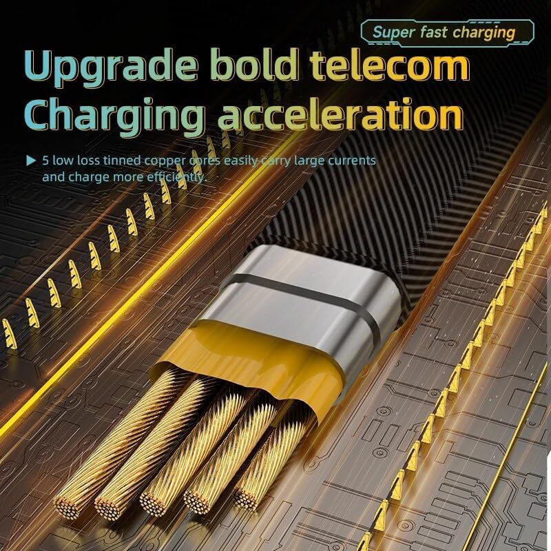 4 in 1 Car Charging Cable for Ultimate On-the-Go Power Solutions