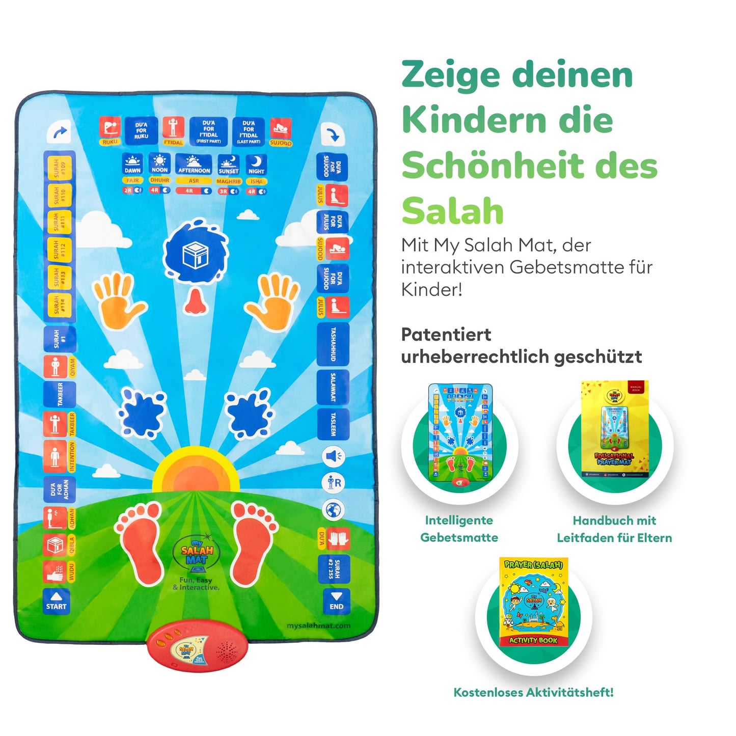 Islamic Learning Prayer Mat for Kids