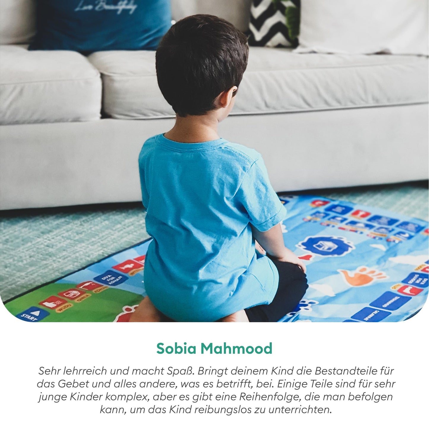 Islamic Learning Prayer Mat for Kids