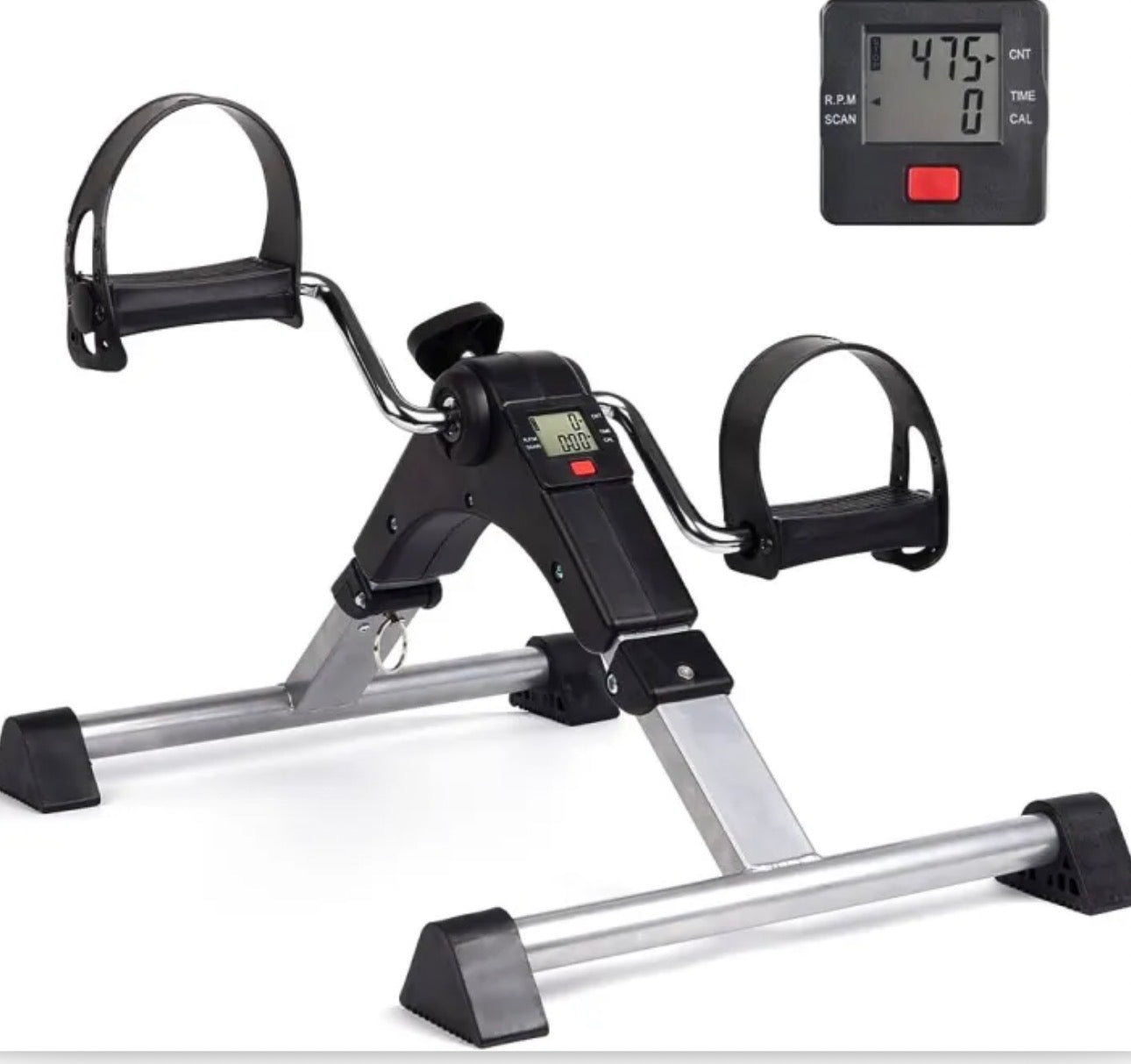 Mini Portable Exercise Pedal Home Exerciser Bike Best Arm Leg Peddler Machine Mini Spinning Bicycle Led Screen Display Sport Gym Equipment, Foldable