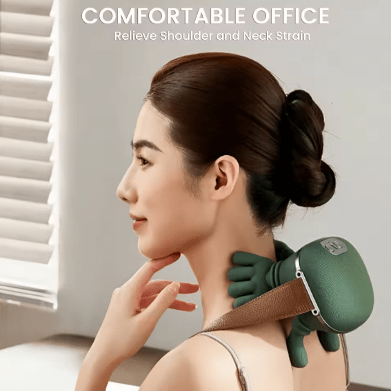 Electric Shoulder & Neck Massager – Deep Tissue Kneading + Heat Therapy for Pain Relief